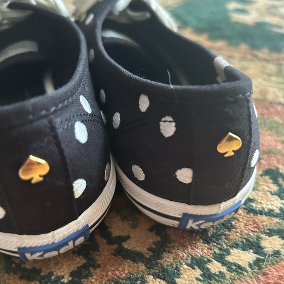 Kate Spade Keds Black Sneakers with White Polka Dots 8 - Picture 4 of 16